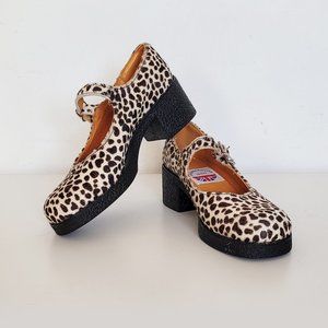 Underground Shoes UK London - High Heel Platform Leopard Print Mary Janes - READ